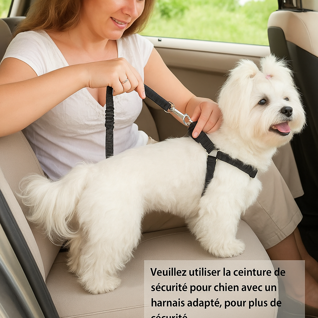Ceinture de sécurité pour chien 🦮Parce que la sécurité en voiture c’est aussi pour eux 👍🏻 simplicité d’installation pour grands et petits chiens 🐾
