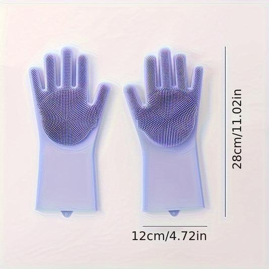 Gants de toilettage en silicone pour chiens - Gants de toilette doux pour animaux de compagnie 🚿🧼